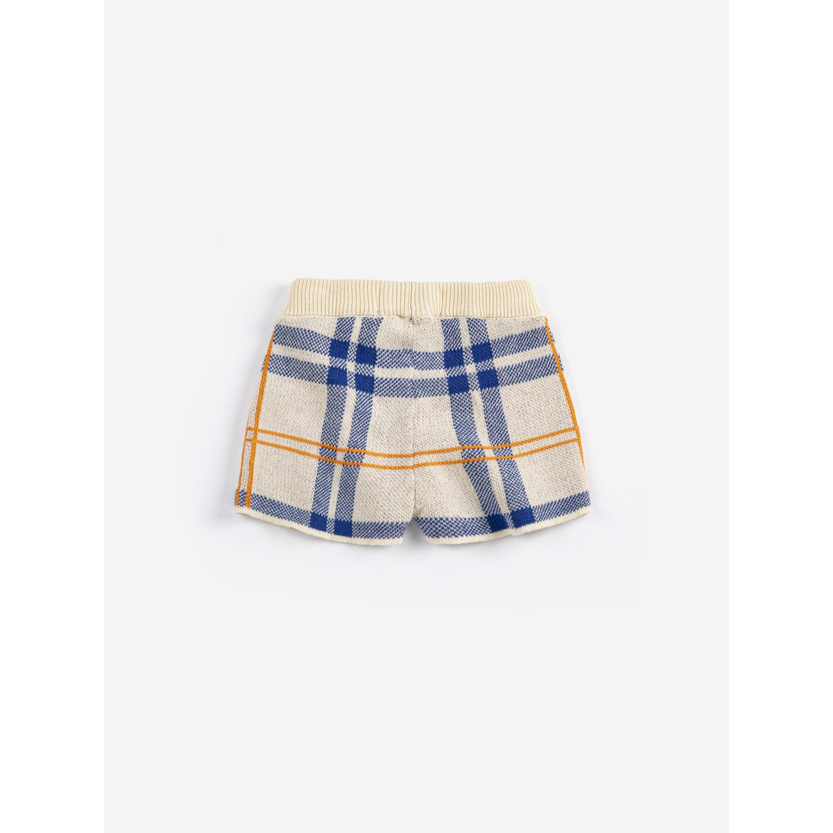 Bobo Choses White Fun Tartan Knitted Shorts