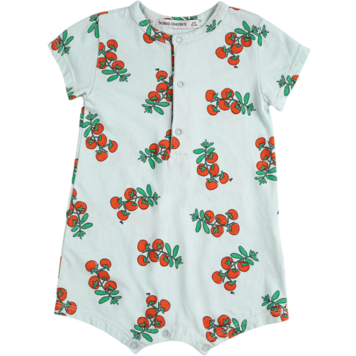Bobo Choses Light Blue Juicy Tomatoes All Over Playsuit