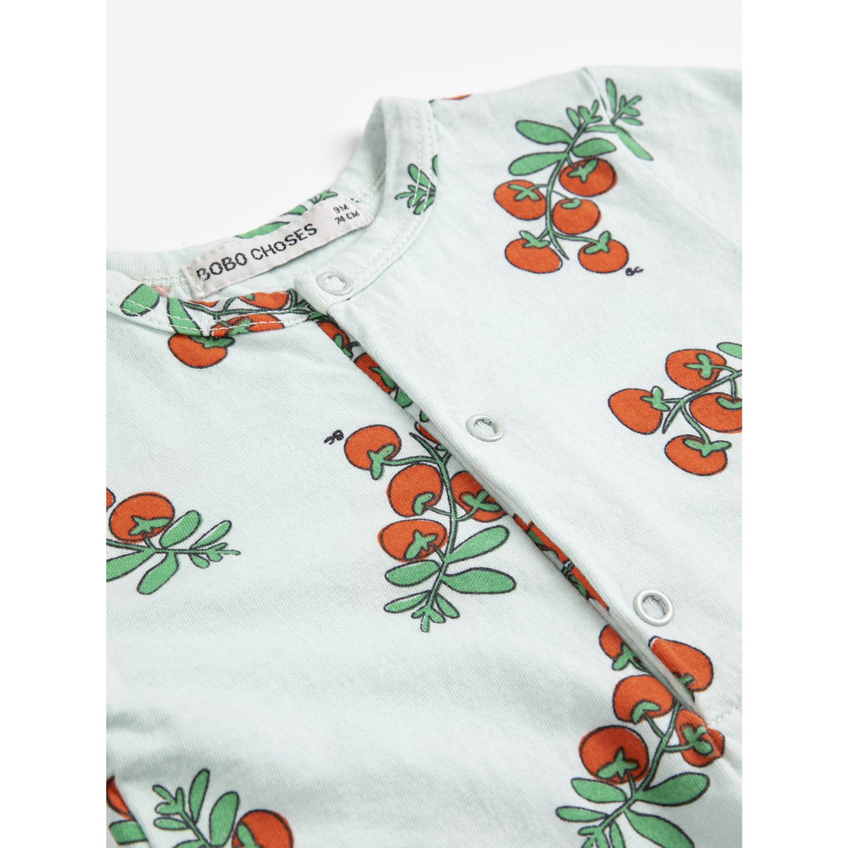 Bobo Choses Light Blue Juicy Tomatoes All Over Playsuit