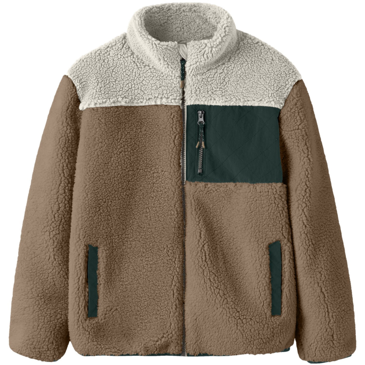 Name It Toasted Coconut Nkmmacey Teddy Jacket Block