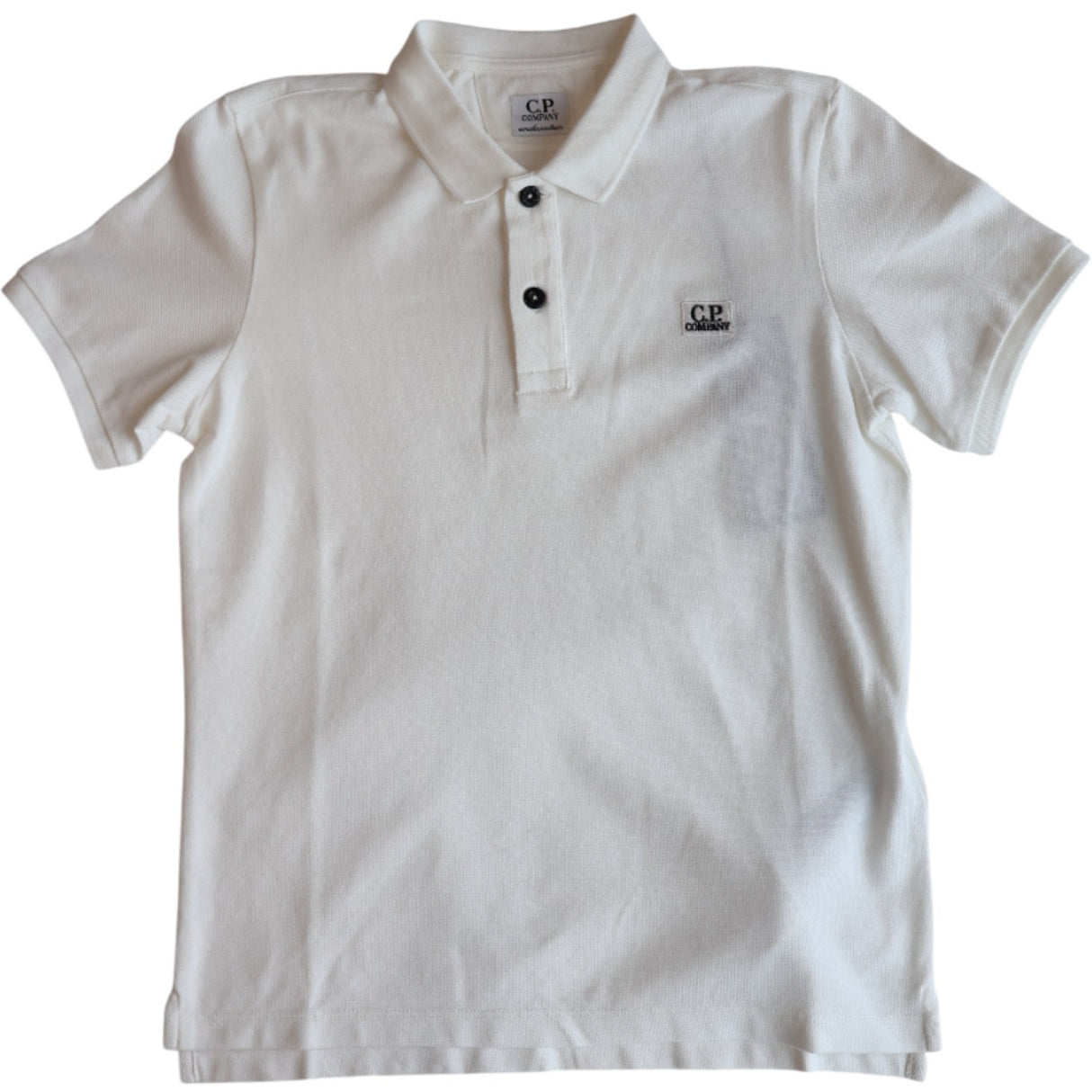 C.P. Company Gauze White Polo Shirt