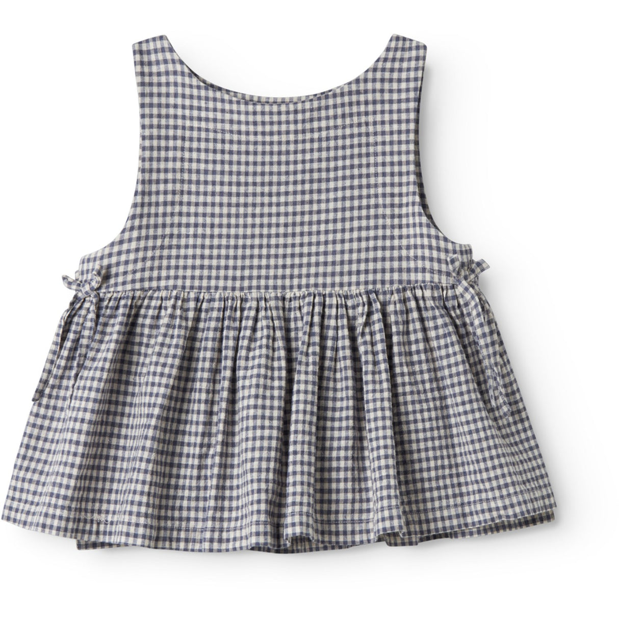 MarMar Cotton Linen Marine Check Tarame Top