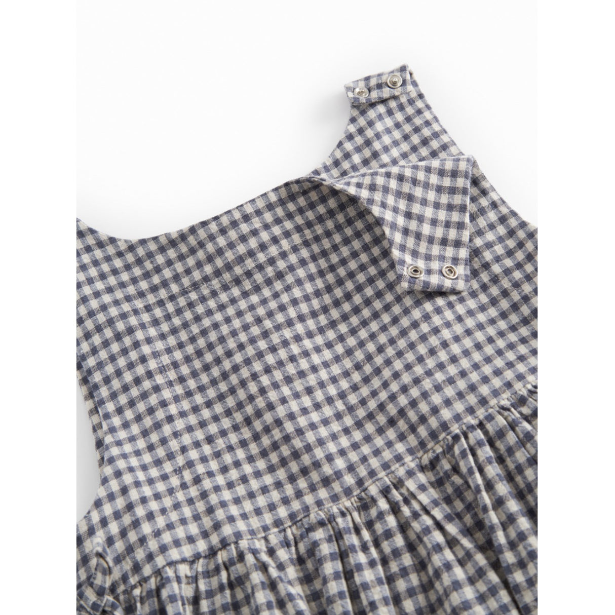 MarMar Cotton Linen Marine Check Tarame Top