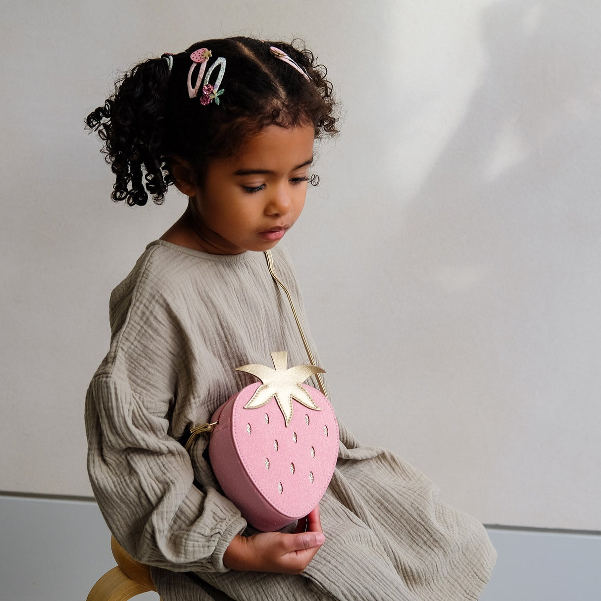 Mimi & Lula Shoulder Bag - Mini Strawberry Spring On The Farm