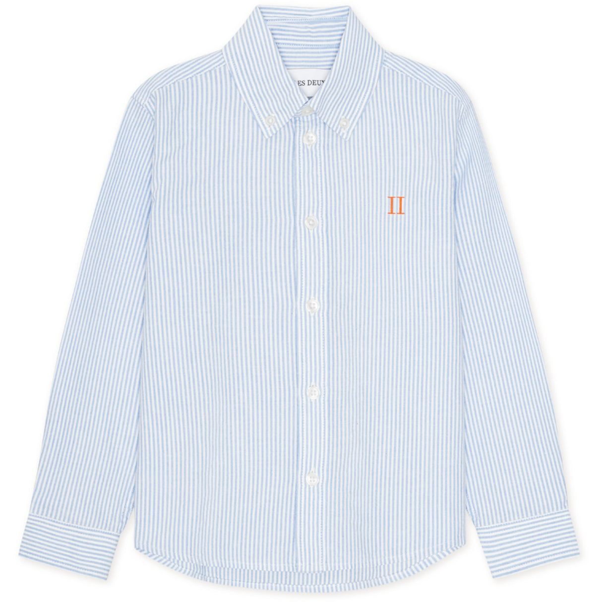 Les Deux Kids Light Blue/White Konrad Contrast Oxford Shirt