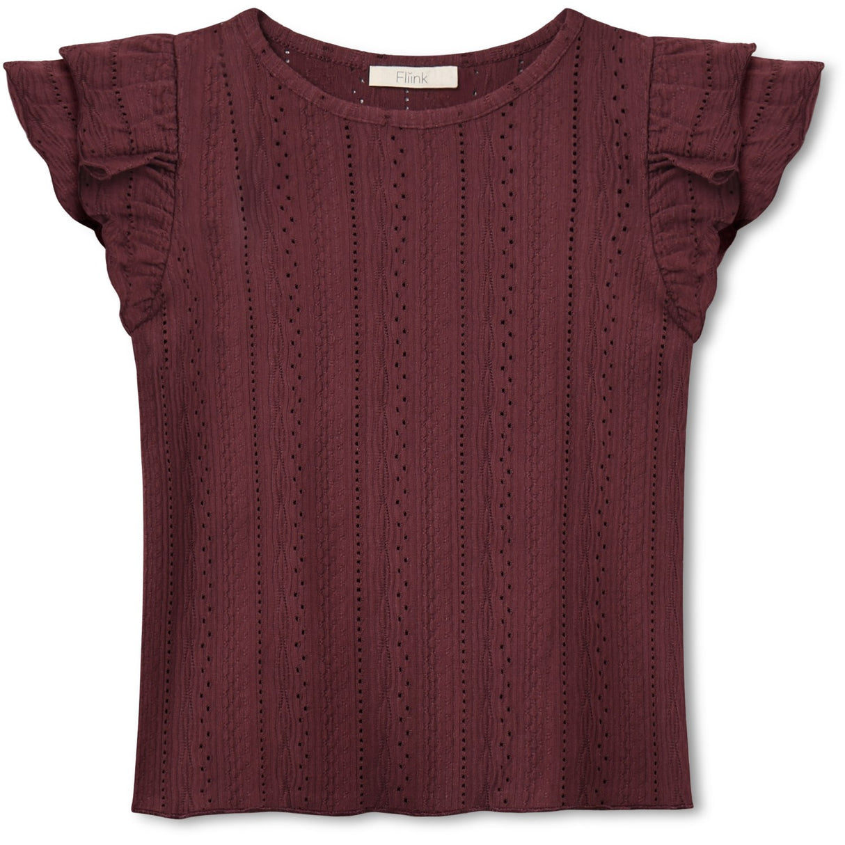 Fliink Burgendy Gabby Ss Blouse