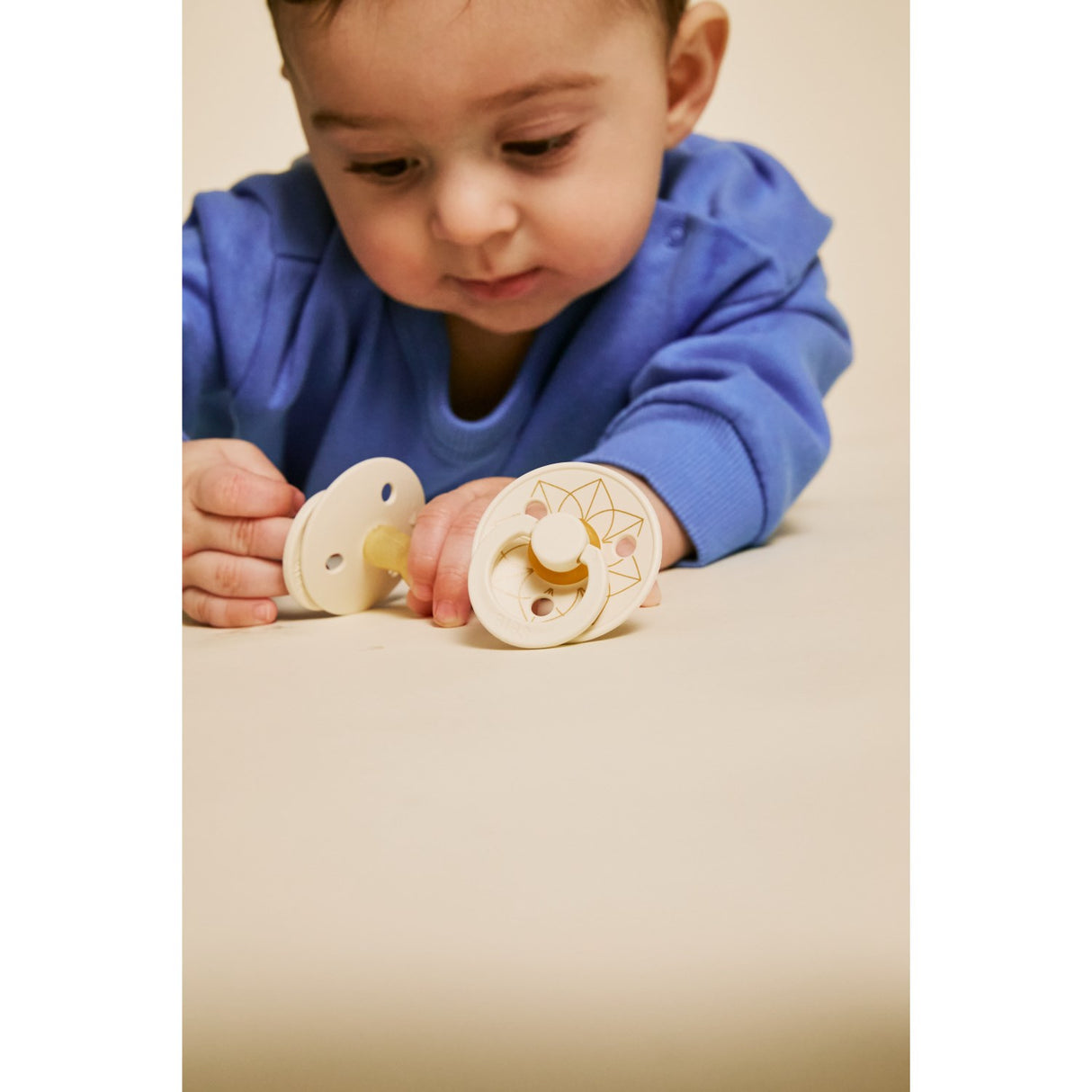 Bibs Ivory Gold Pacifier Studio Colour 2 Pack Noor Latex