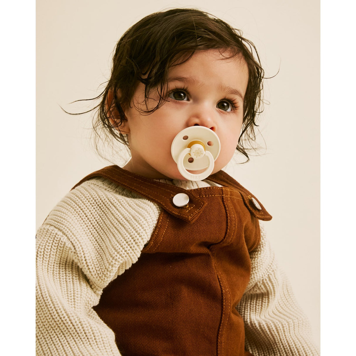 Bibs Ivory Gold Pacifier Studio Colour 2 Pack Noor Latex