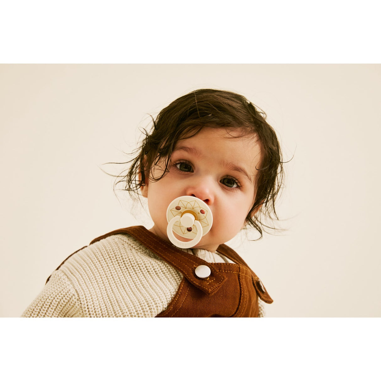 Bibs Ivory Gold Pacifier Studio Colour 2 Pack Noor Latex