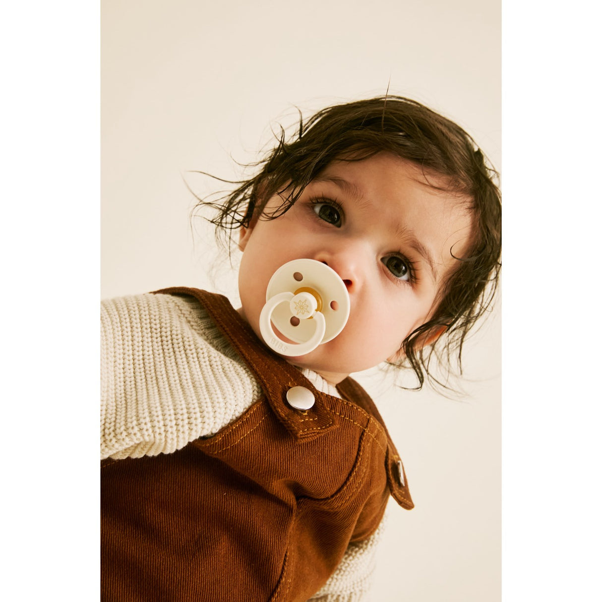 Bibs Ivory Gold Pacifier Studio Colour 2 Pack Noor Latex