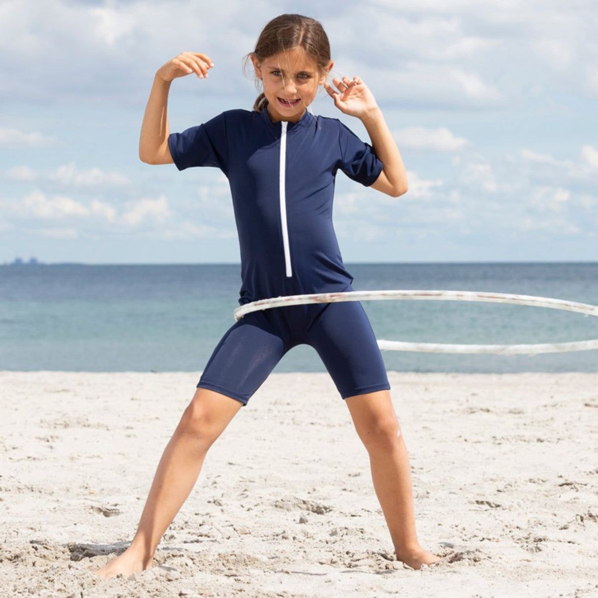 Petit Crabe Blue Lou Basic Sunsuit L/S