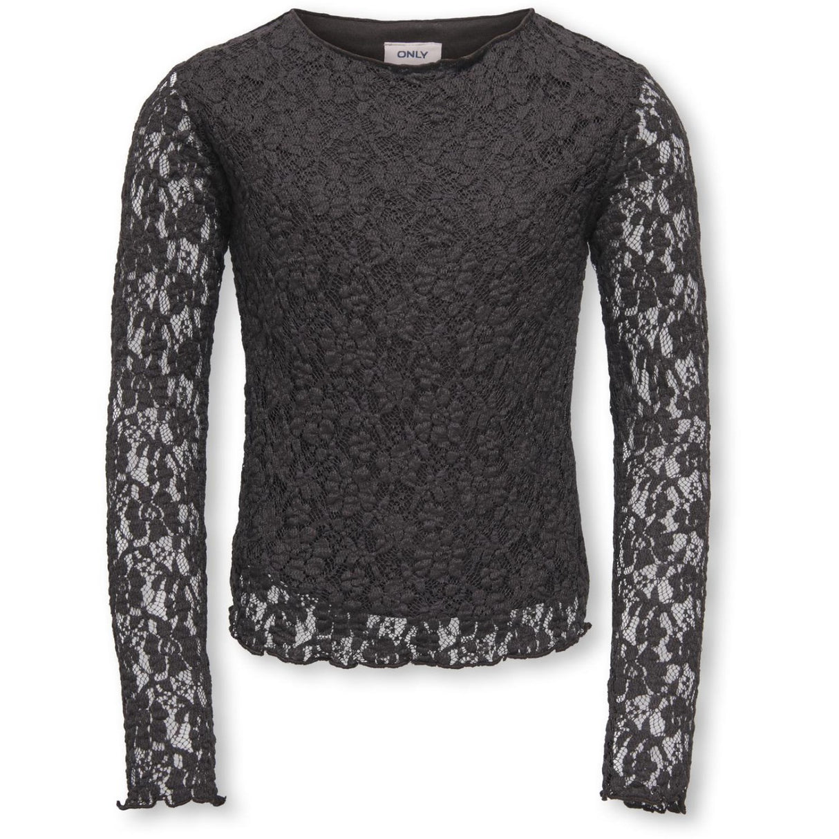 kids ONLY Black Coffee Kogleika Ls Lace Top Jrs Noos