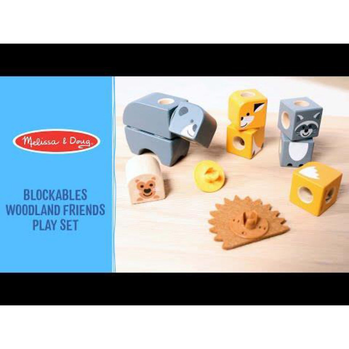 Melissa & Doug Multifarvet Blockables Playset Skovens Dyr 16Pcs