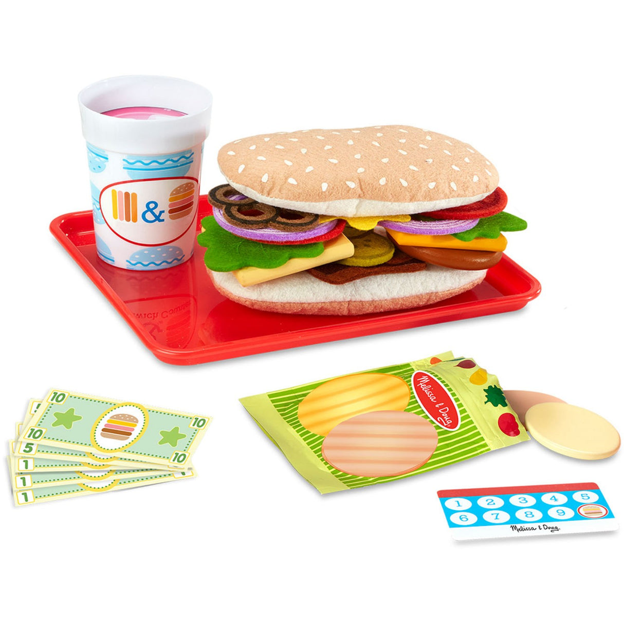 Melissa & Doug Multifarvet Sandwich-Disk Set With 52 Dele