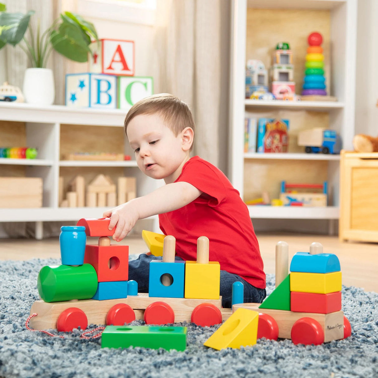 Melissa & Doug Multifarvet Toy - Tog For Stabling