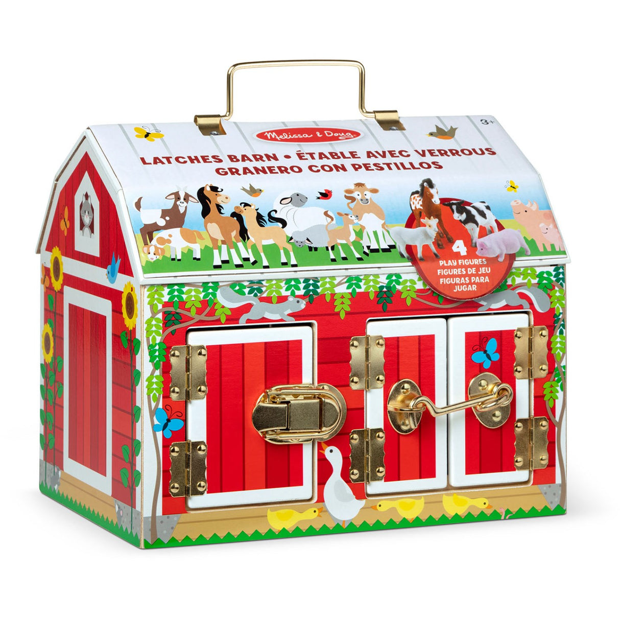 Melissa & Doug Multifarvet Activity Toy Lade I Wood With Hængsler
