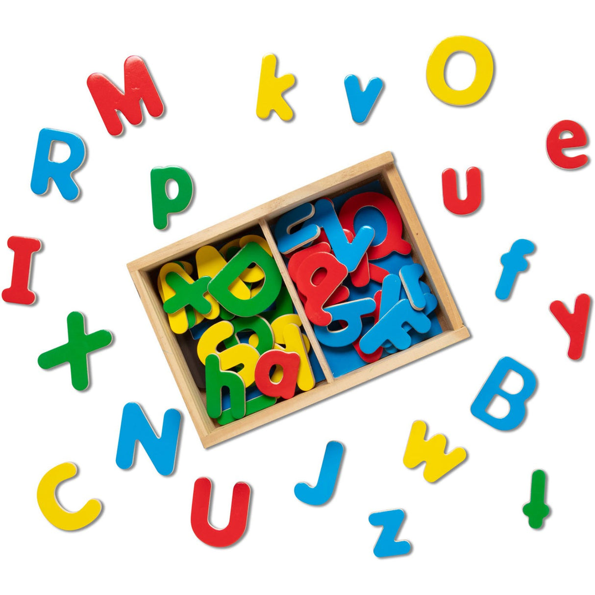 Melissa & Doug Multifarvet Wooden Magnets Alphabet