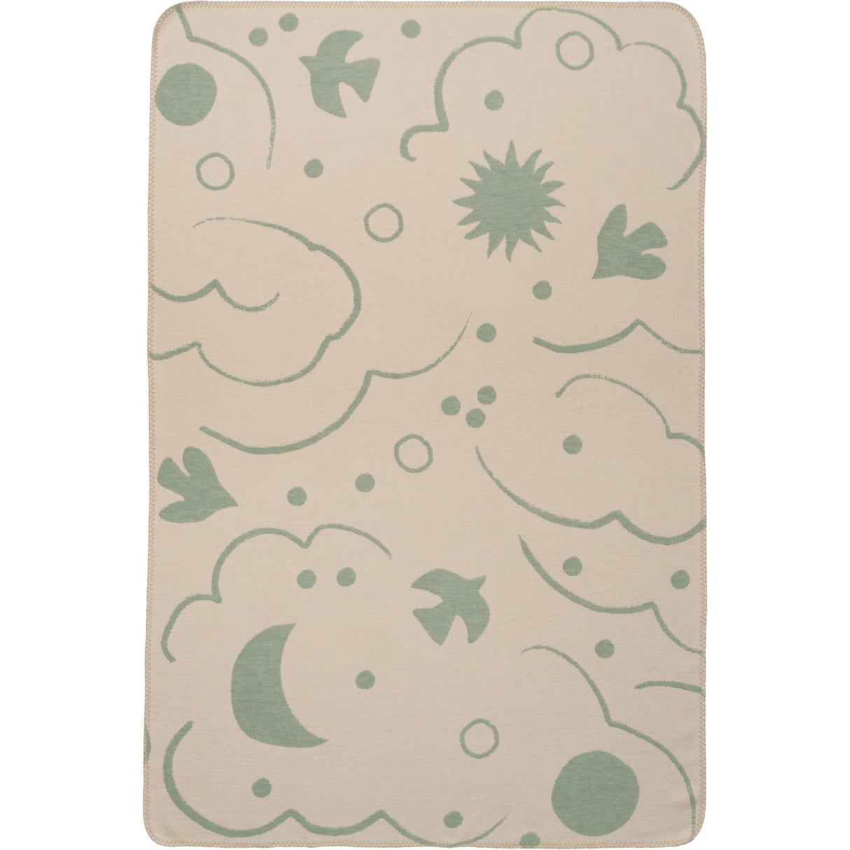 Ferm Living Tea Green/Parchment Skye Blanket