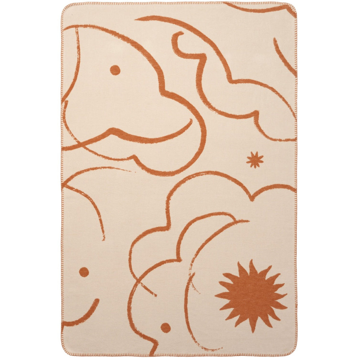 Ferm Living Sienna/Parchment Skye Blanket