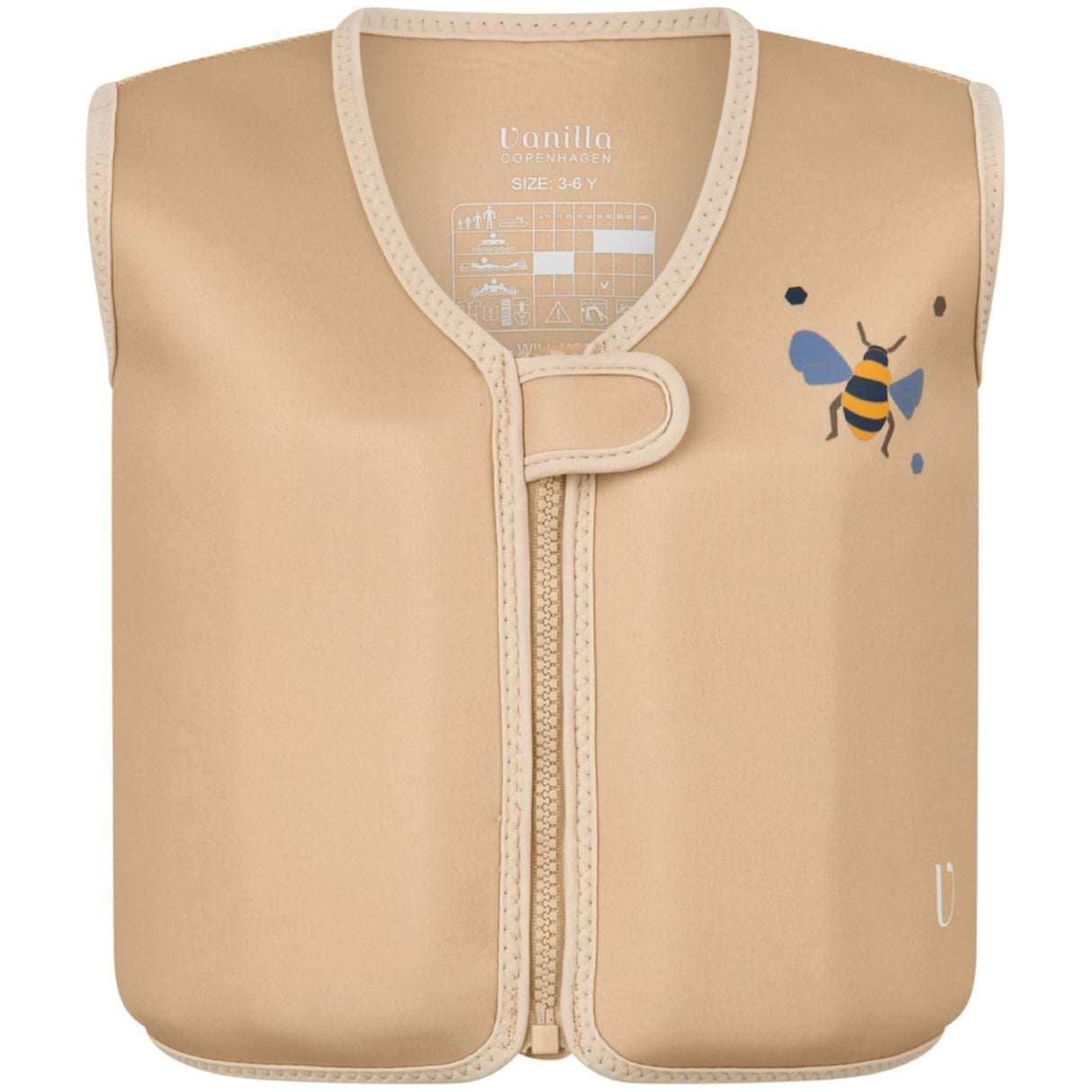 Vanilla COPENHAGEN Beige Honeybee Swim Vest Neoprene