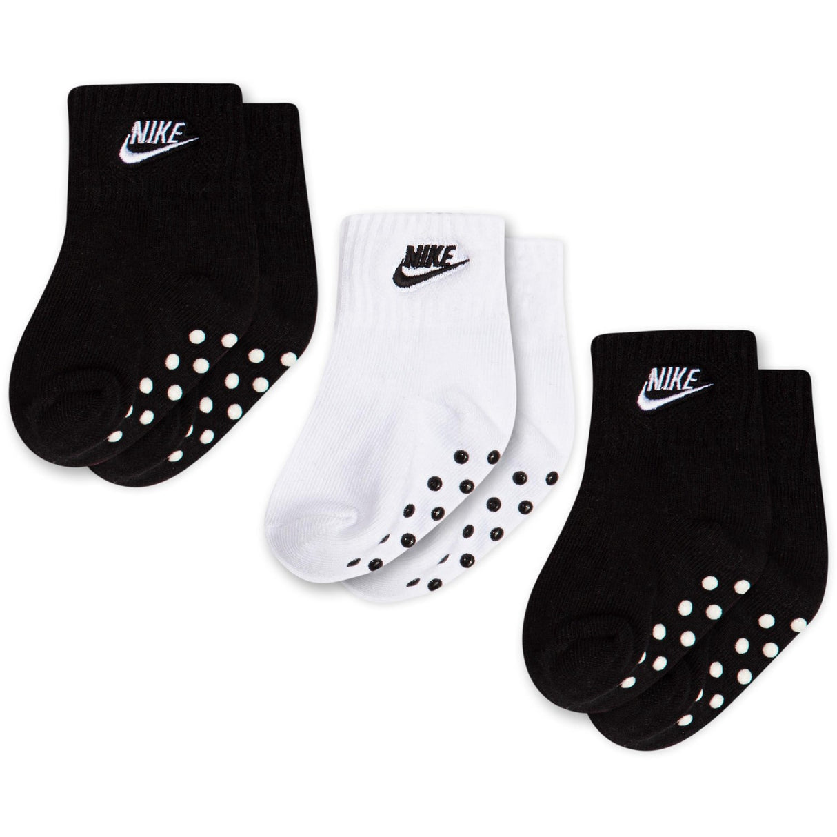 NIKE Black Core Futura Gripper Socks 3-Pack