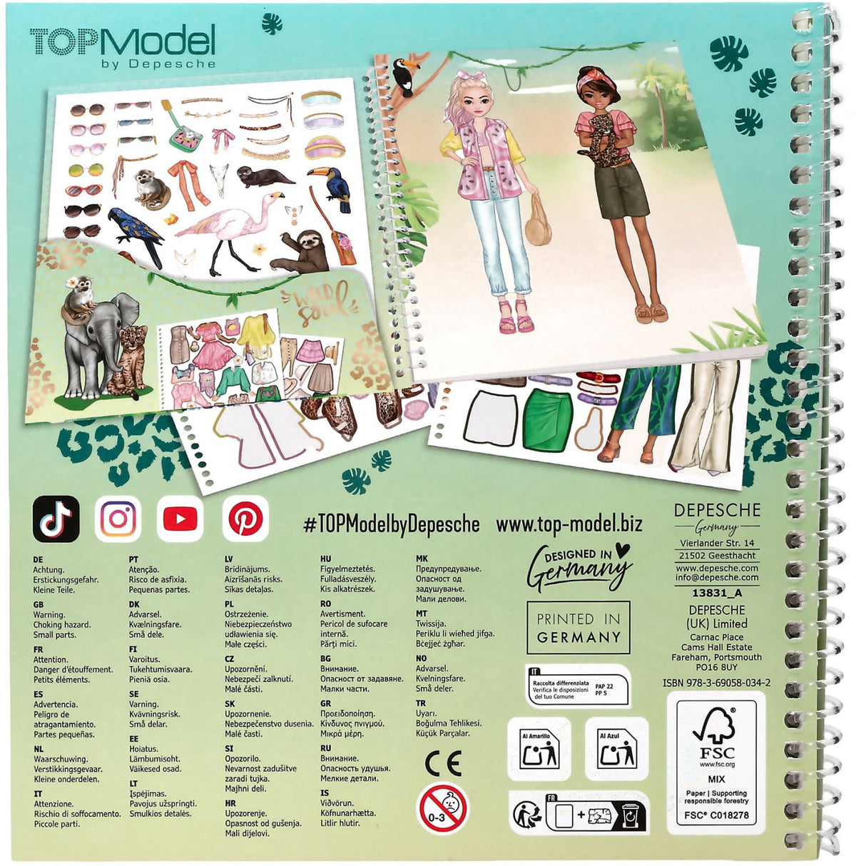 TOPModel Safari Dress Me Up Stickerbook