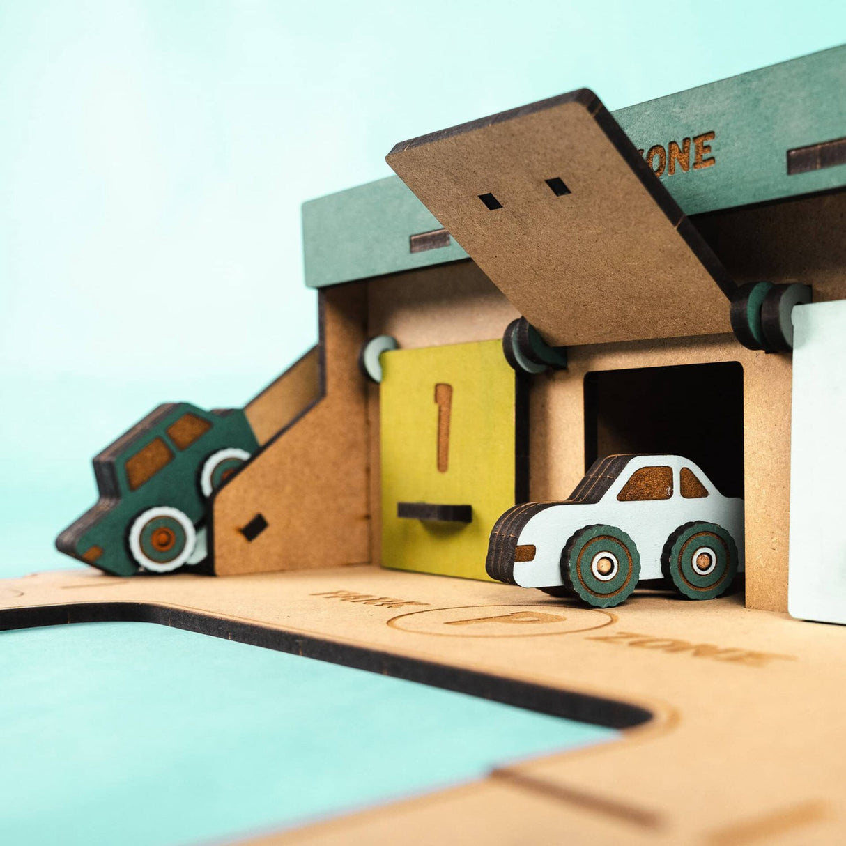 Crateit Town Wooden Toy City Park Zone