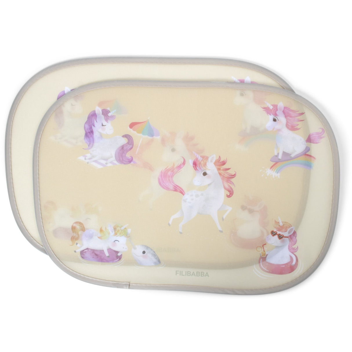 FILIBABBA Unicorn Shores Solskærme For Bilen 2 Pack