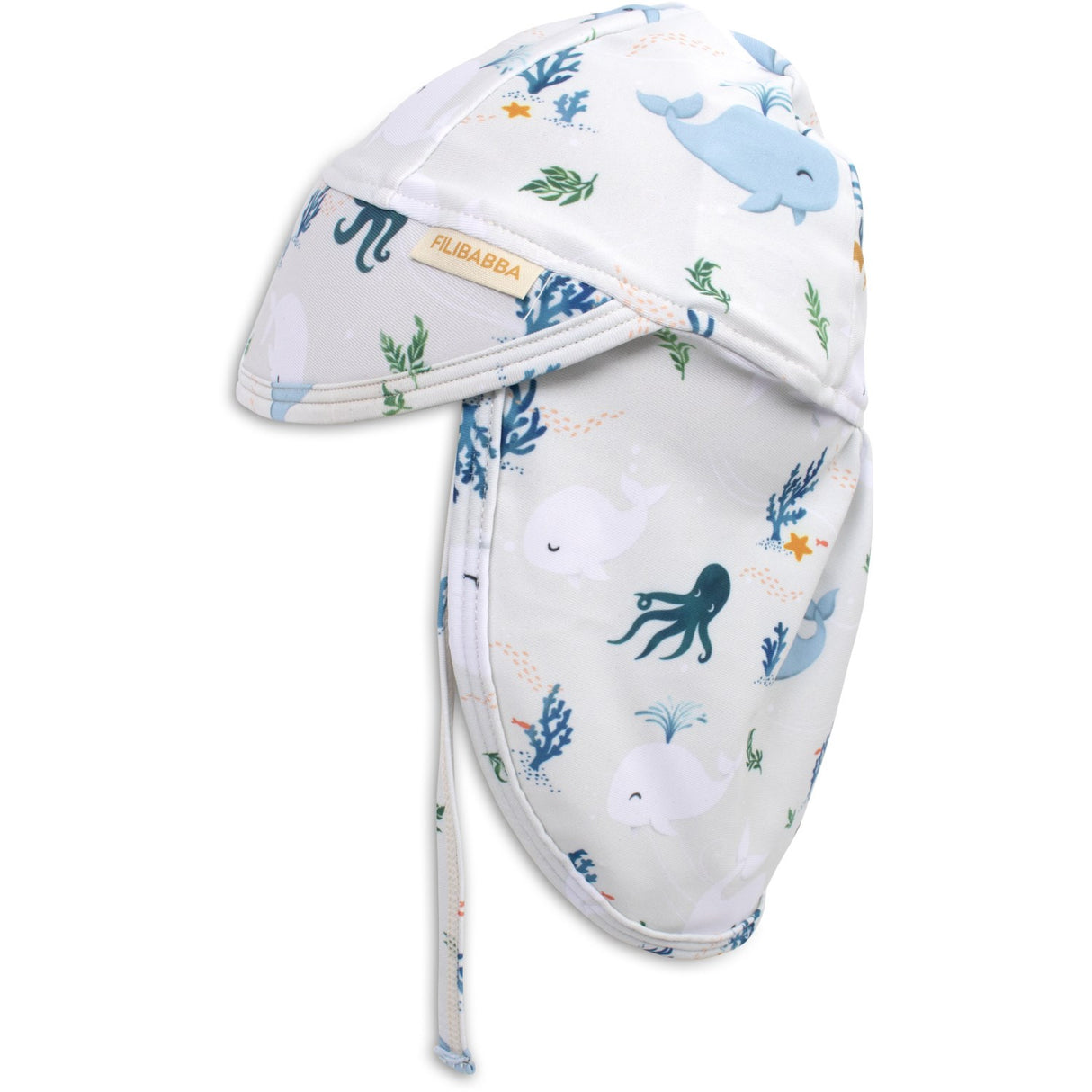 FILIBABBA Christian's Whale Tales Lykke Uv Sun Hat 1-3 Years