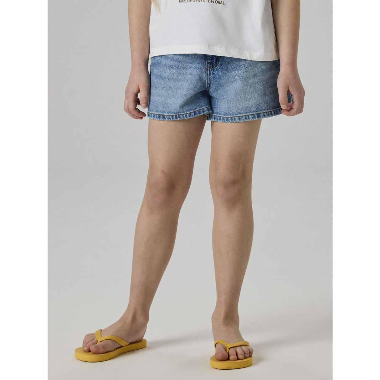 Name It Medium Blue Denim Nkfrose Mom Dnm Shorts 1141-Mj Noos