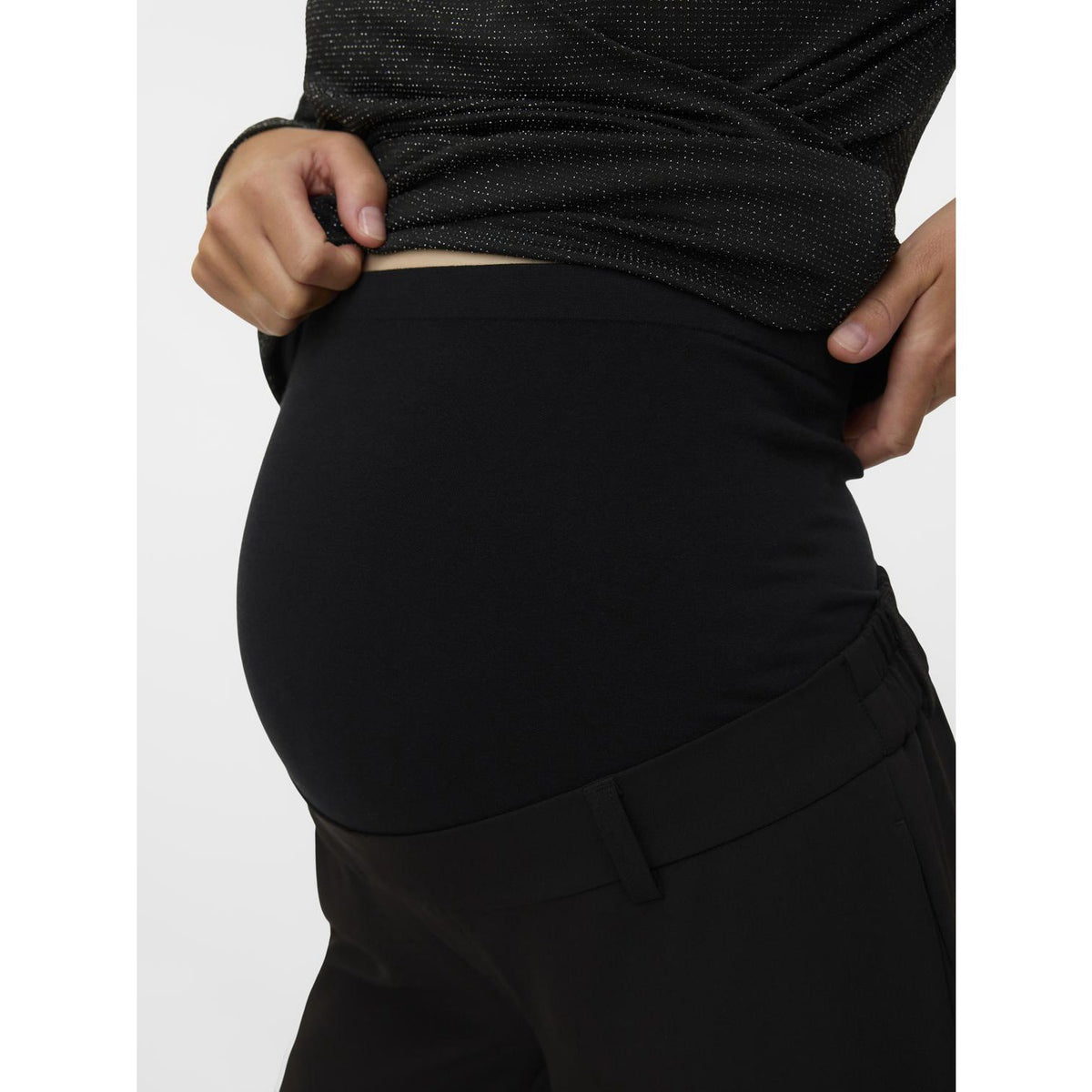 Mama;licious Black Mllora Wide Wo Pants