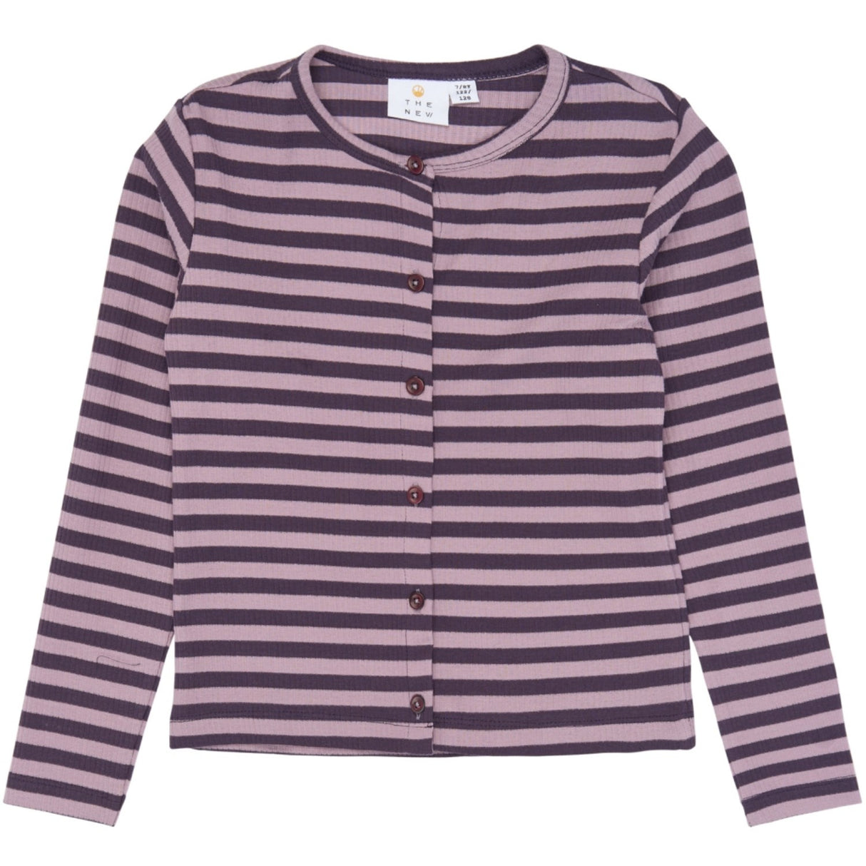 The New Sweet Grape Striped Tn Tnmoore L_S Rib Cardigan