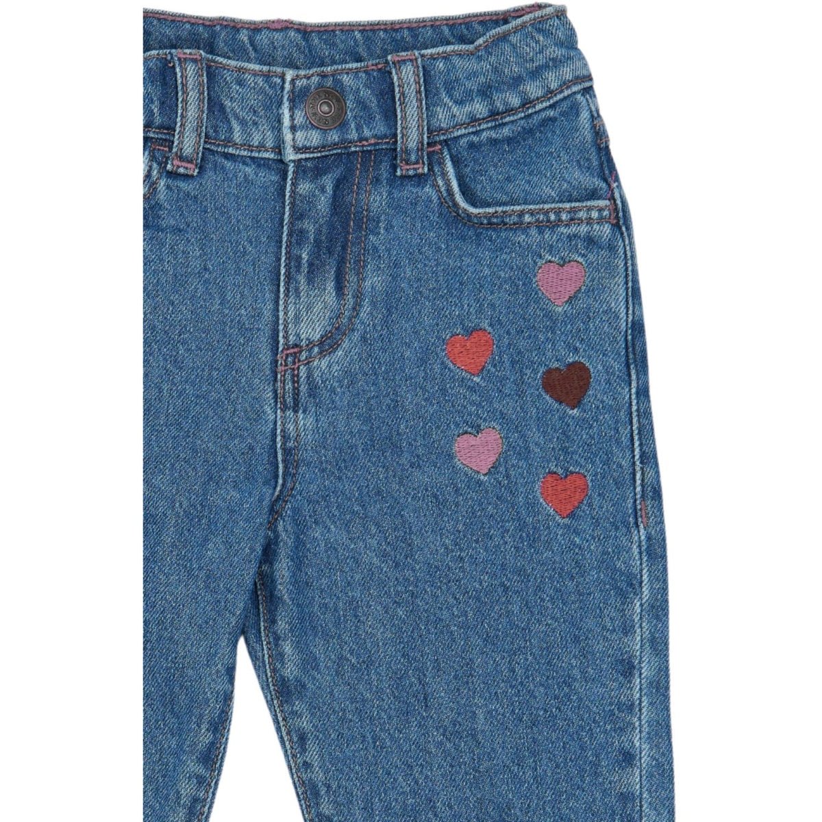 THE NEW Siblings Light Blue Denim Emb Tnstvalora Mom Fit Jeans