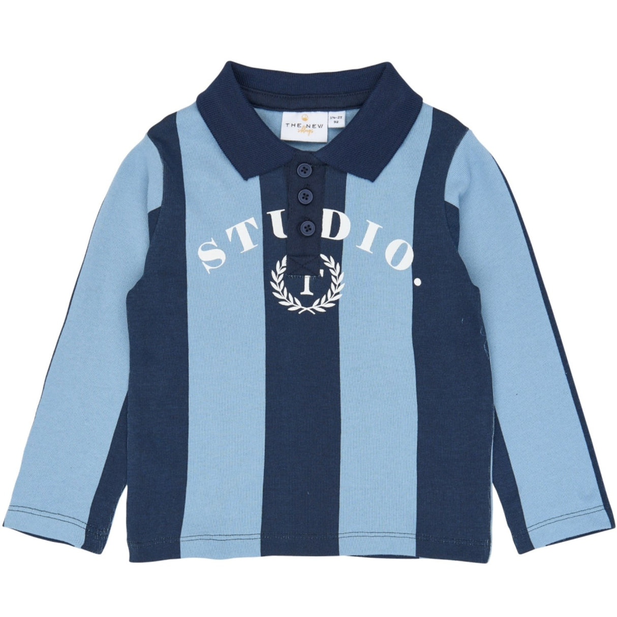 THE NEW Siblings Navy Blazer Striped Tnstviro L_S Polo