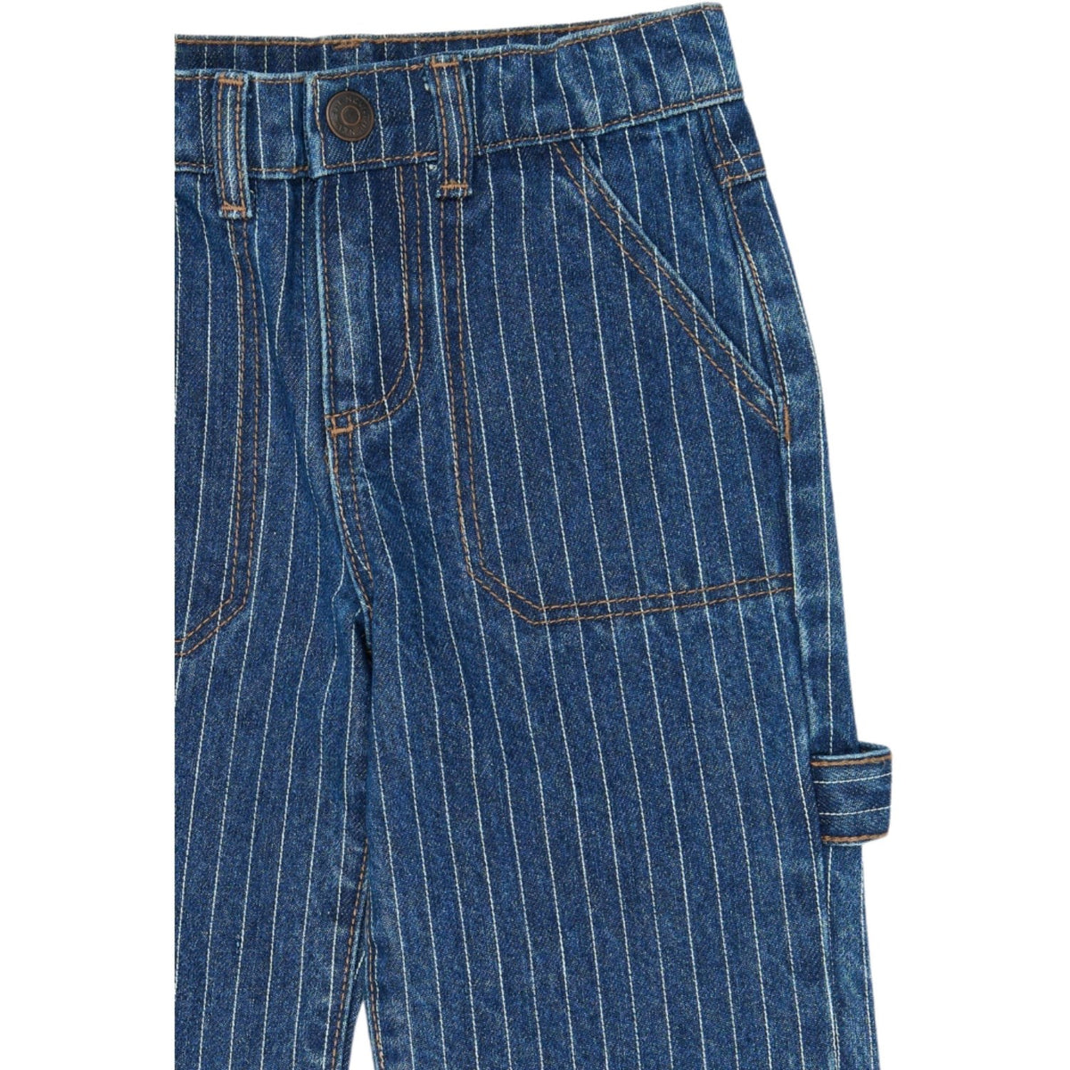 THE NEW Siblings Medium Blue Denim AOP Tnstvilfredo Baggy Fit Worker Jeans