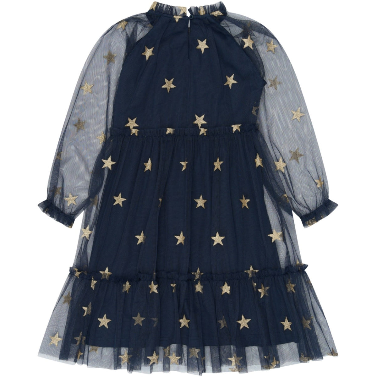 The New Navy Blazer AOP Tnyudelle Mesh L_S Dress