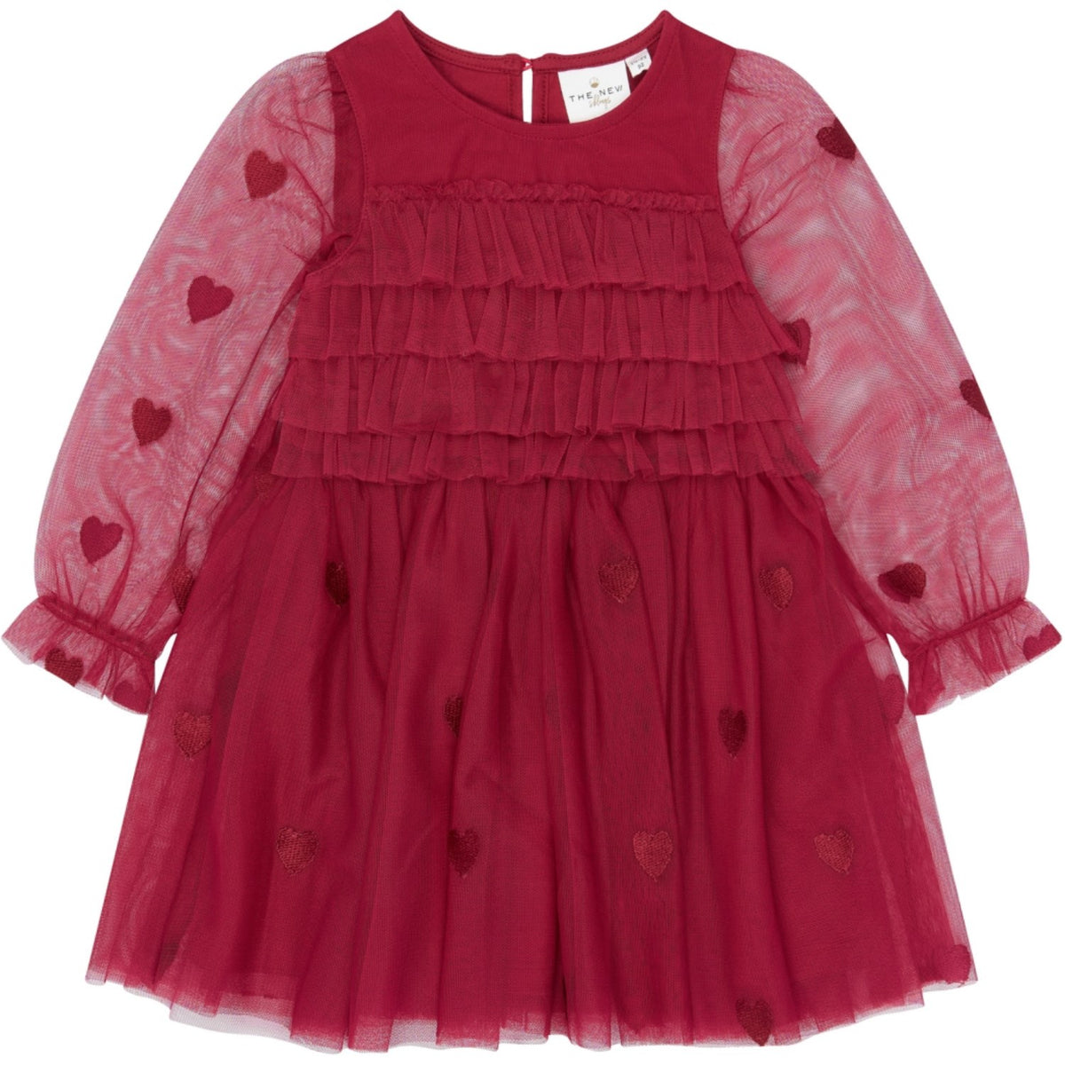 THE NEW Siblings Rio Red Tn Tnstyna L_S Mesh Dress