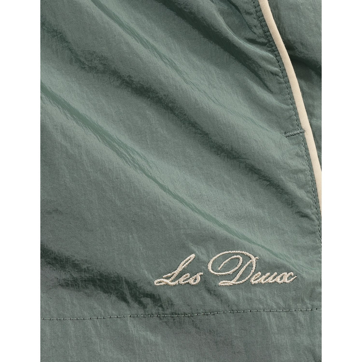 Les Deux Kids Tea Green Shiny Crisp Track Shorts KIDS