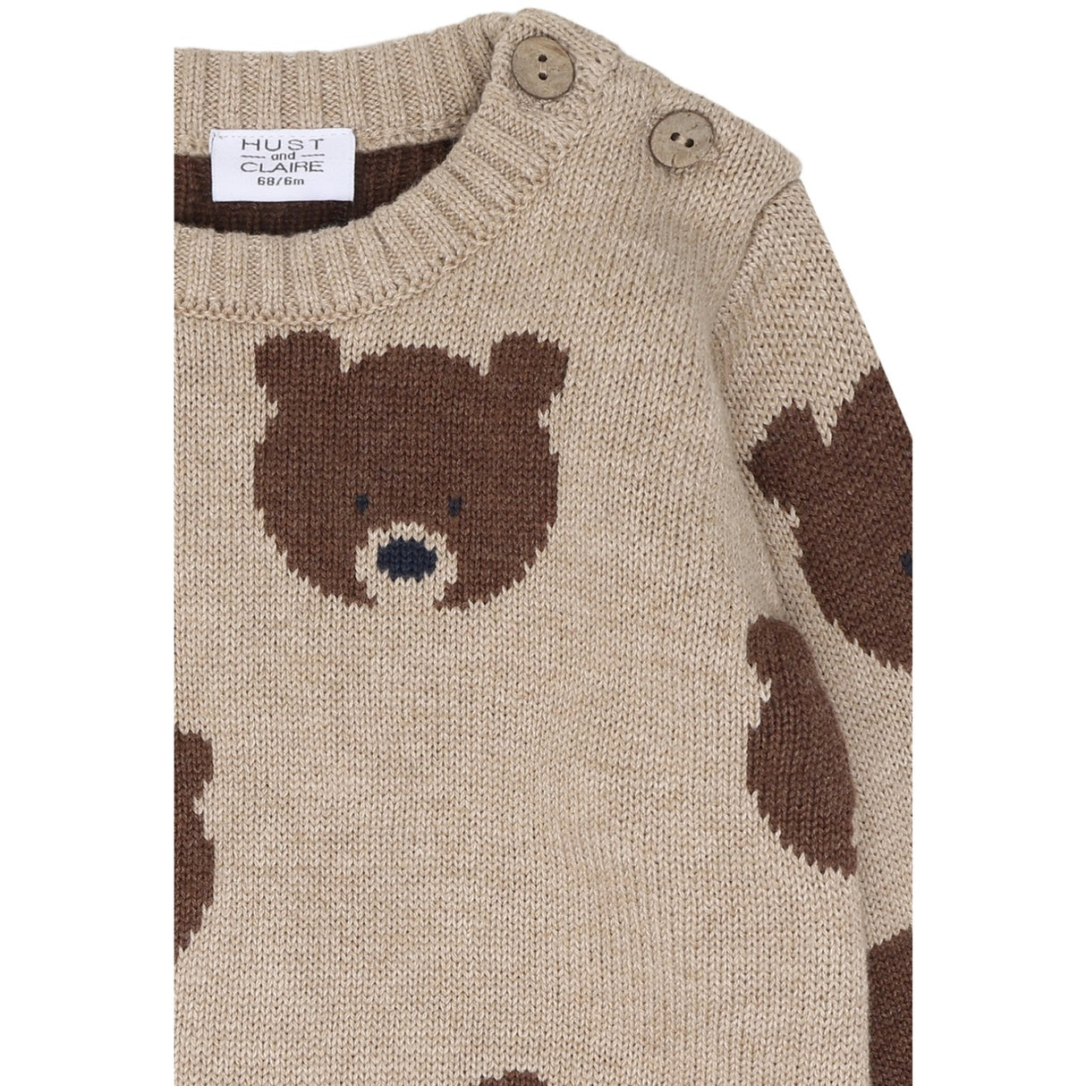 Hust & Claire Beige Melange Pilou Bear