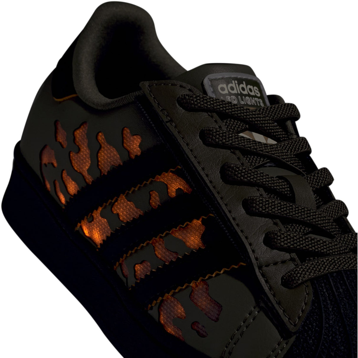 adidas Originals Silver Pebble Olive Strata Core Black Superstar Led Lights Cf El C Sneakers