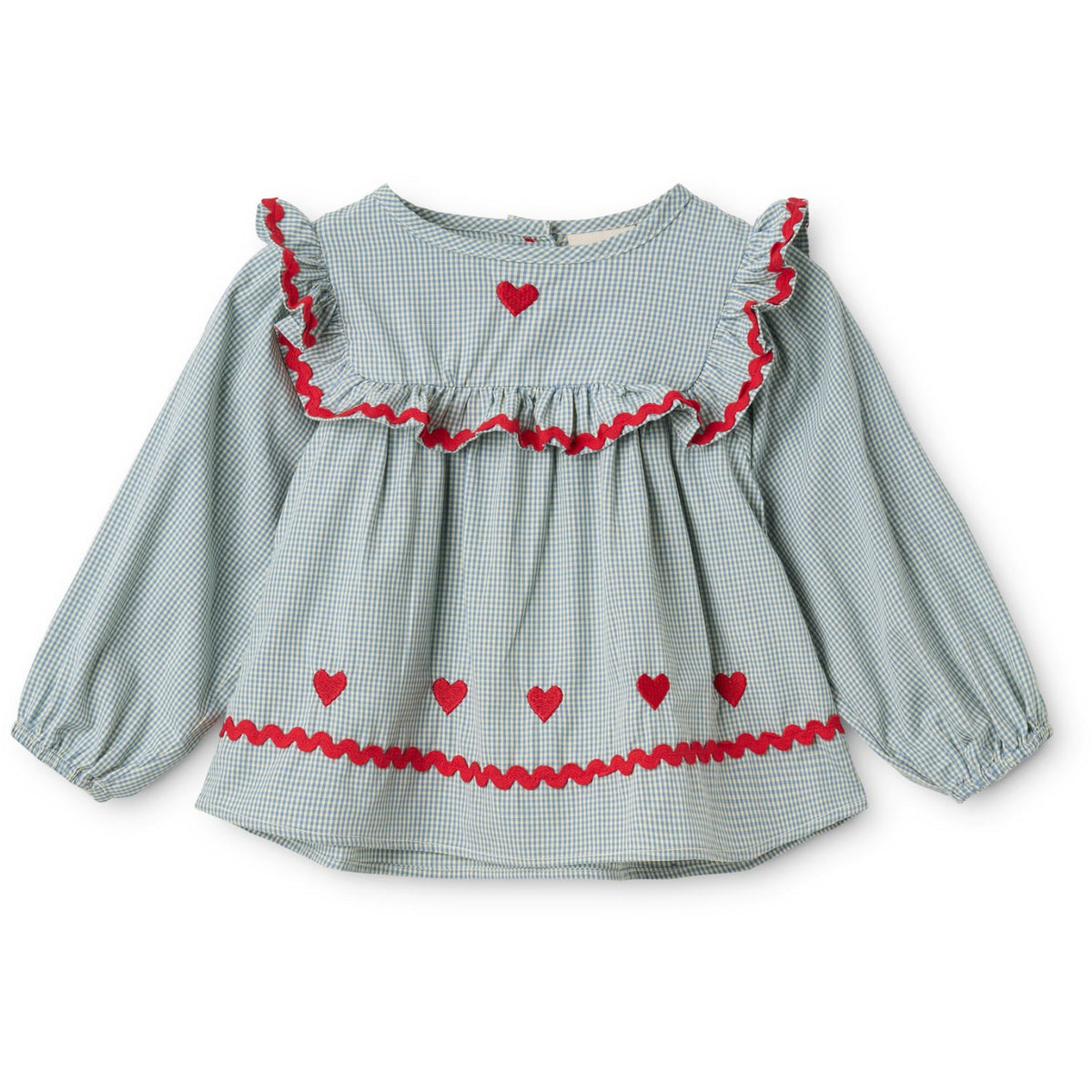 Flöss Light Blue Gingham Ellis Blouse