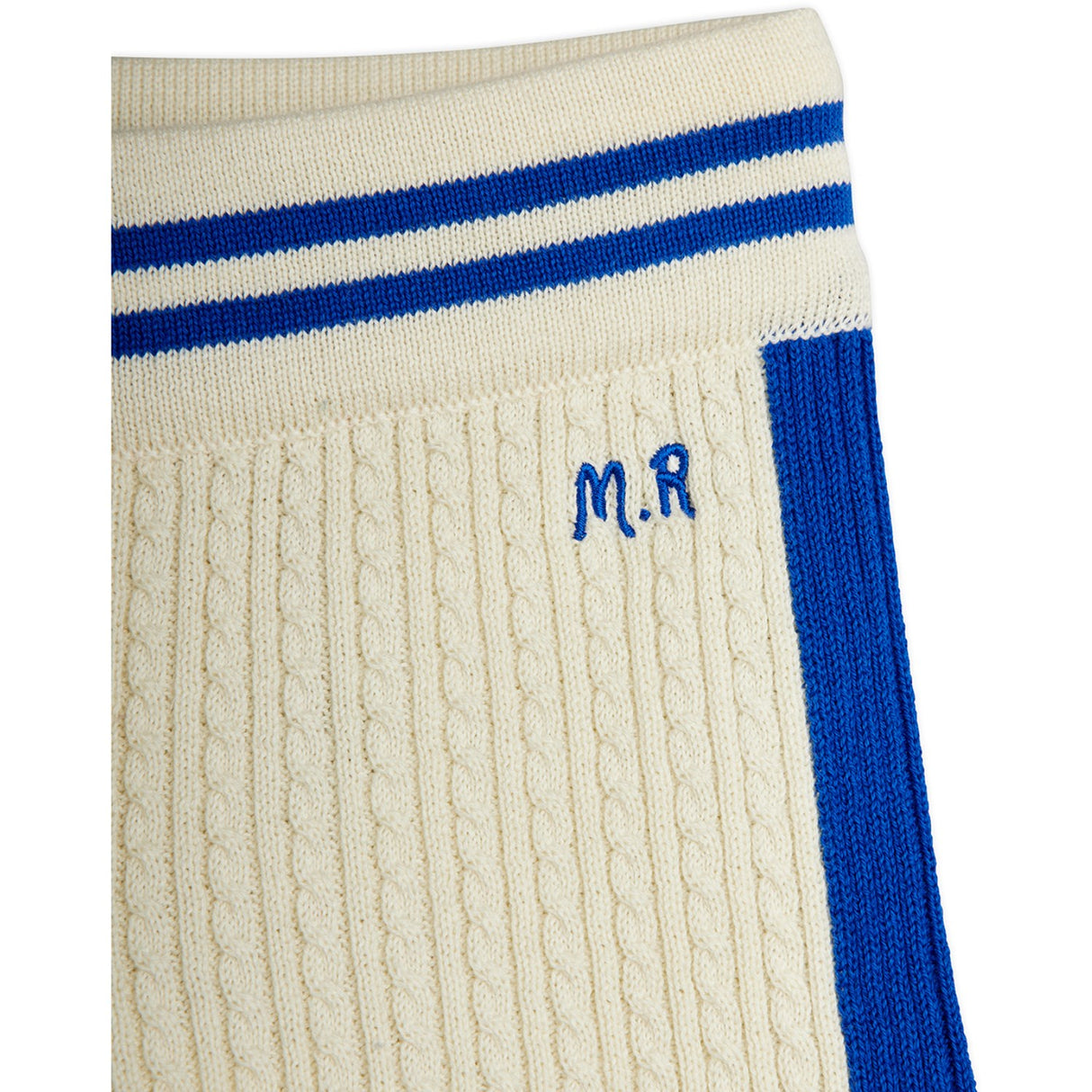 Mini Rodini Off-White Cable Knit Shorts