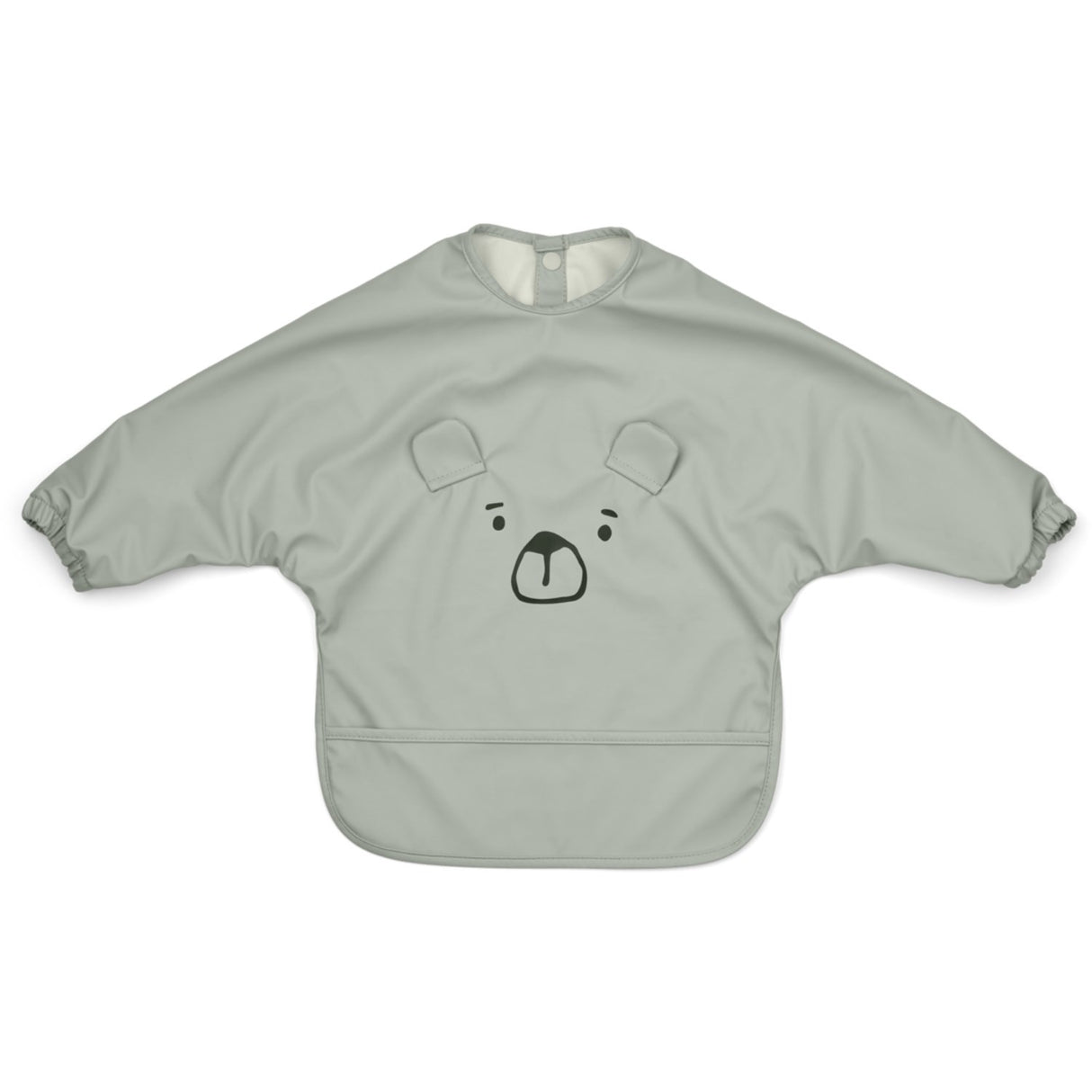 LIEWOOD Mr Bear Dove Blue Merle Printed Cape Bib