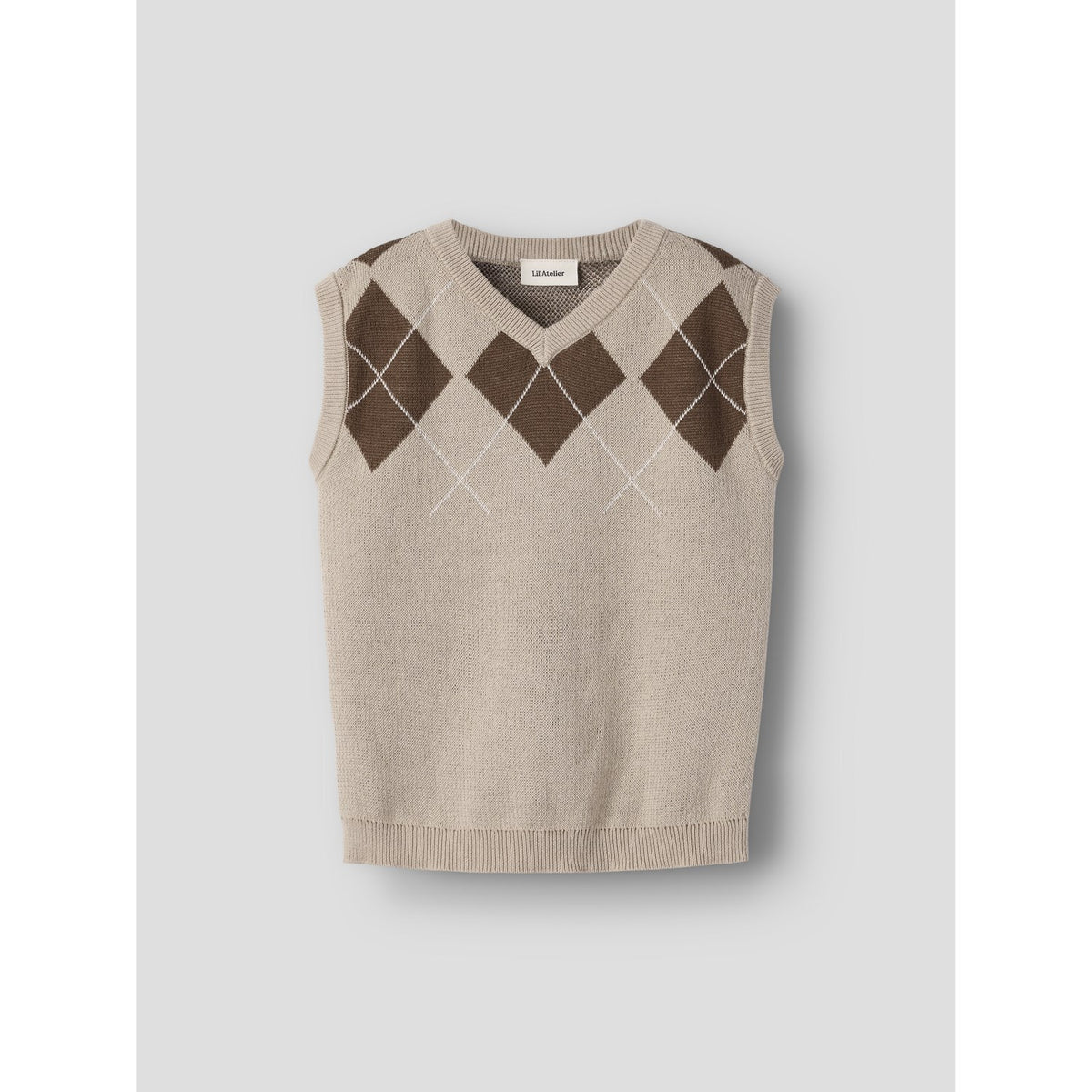 Lil'Atelier White Pepper Nmmronan Knit Vest Lil