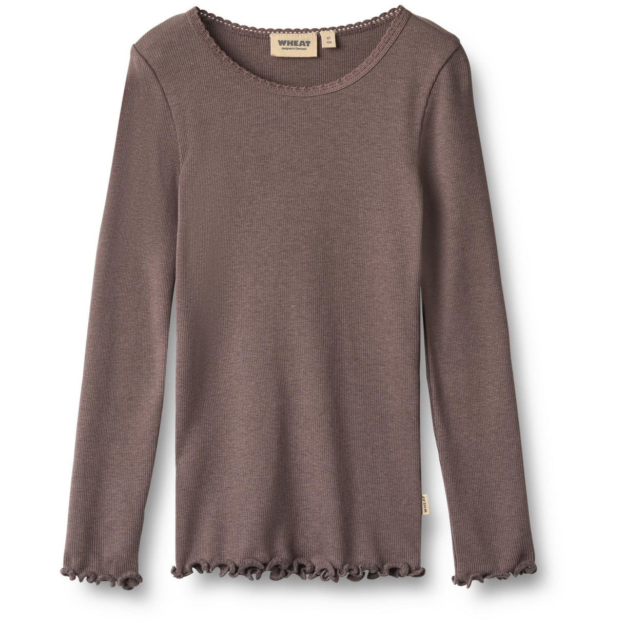 Wheat Plum Truffle Rib Blouse Reese