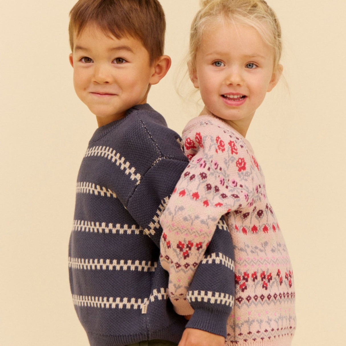 Wheat Dim Rose Jacquard Pullover Mikmak