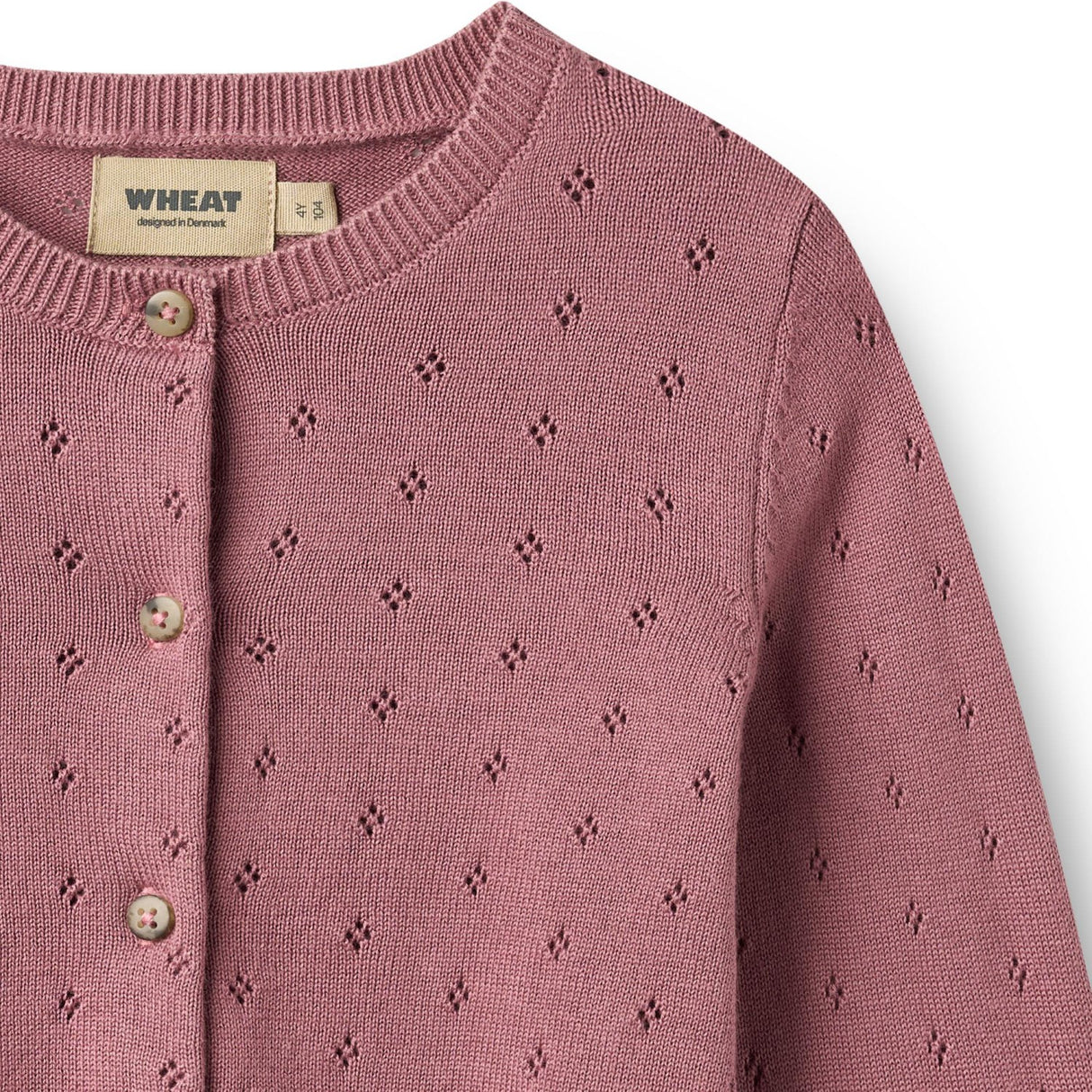 Wheat Warm Lilac Knit Cardigan Maia
