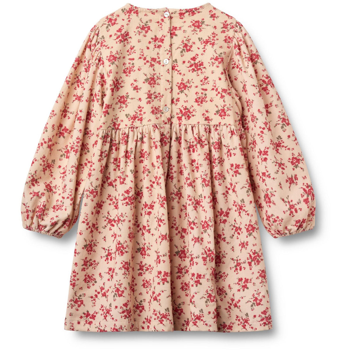 Wheat Almond Peach Flowers Dress L/S Sylvia