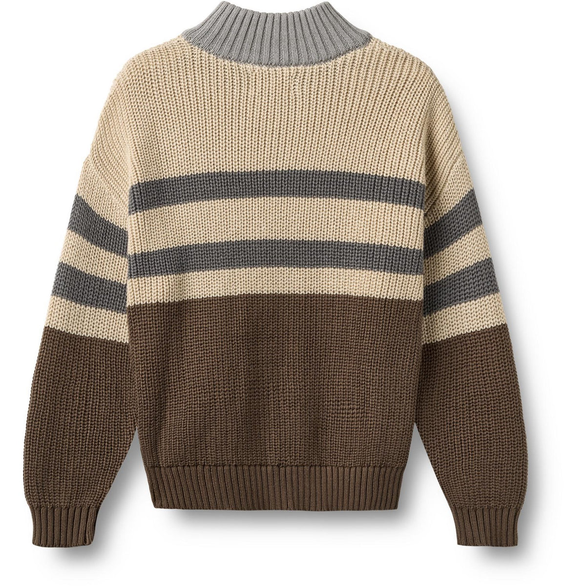 Wheat Dry Wood Half Zip Jumper L/S Simo