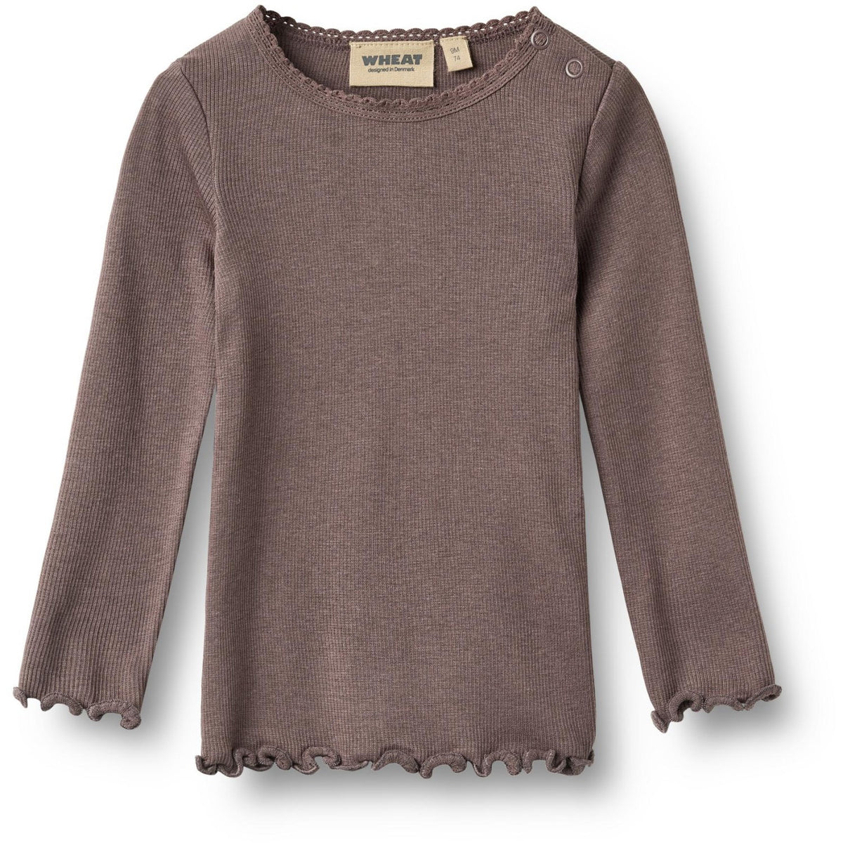 Wheat Plum Truffle Rib Blouse Reese